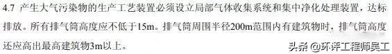 各行业烟囱(排气筒)的环保高度要求及具体依据汇总